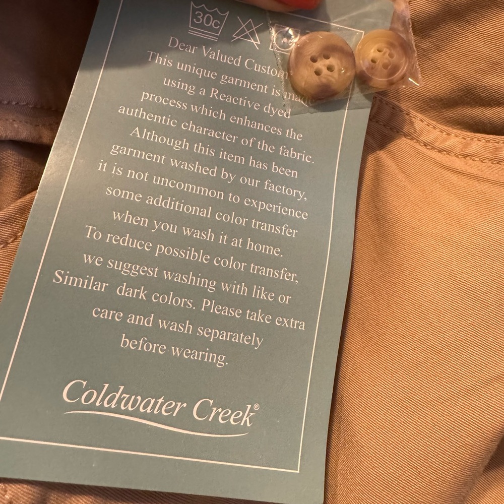 NWT COLDWATER CREEK CHINO SHORTS 12 PETITE #X - Picture 8 of 10